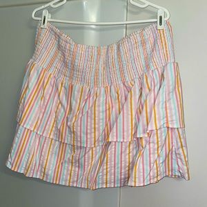 vineyard vines womens ruffle striped skirt